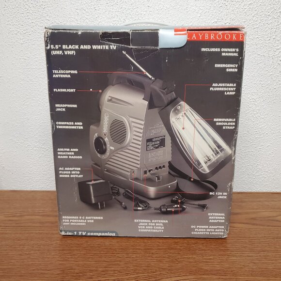 Electronics Claybrooke TV/Latern with AM FM Radio and Weather Band 2001 - Tested - Picture 1 of 12